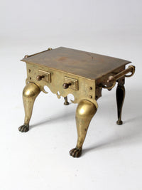 antique brass footman