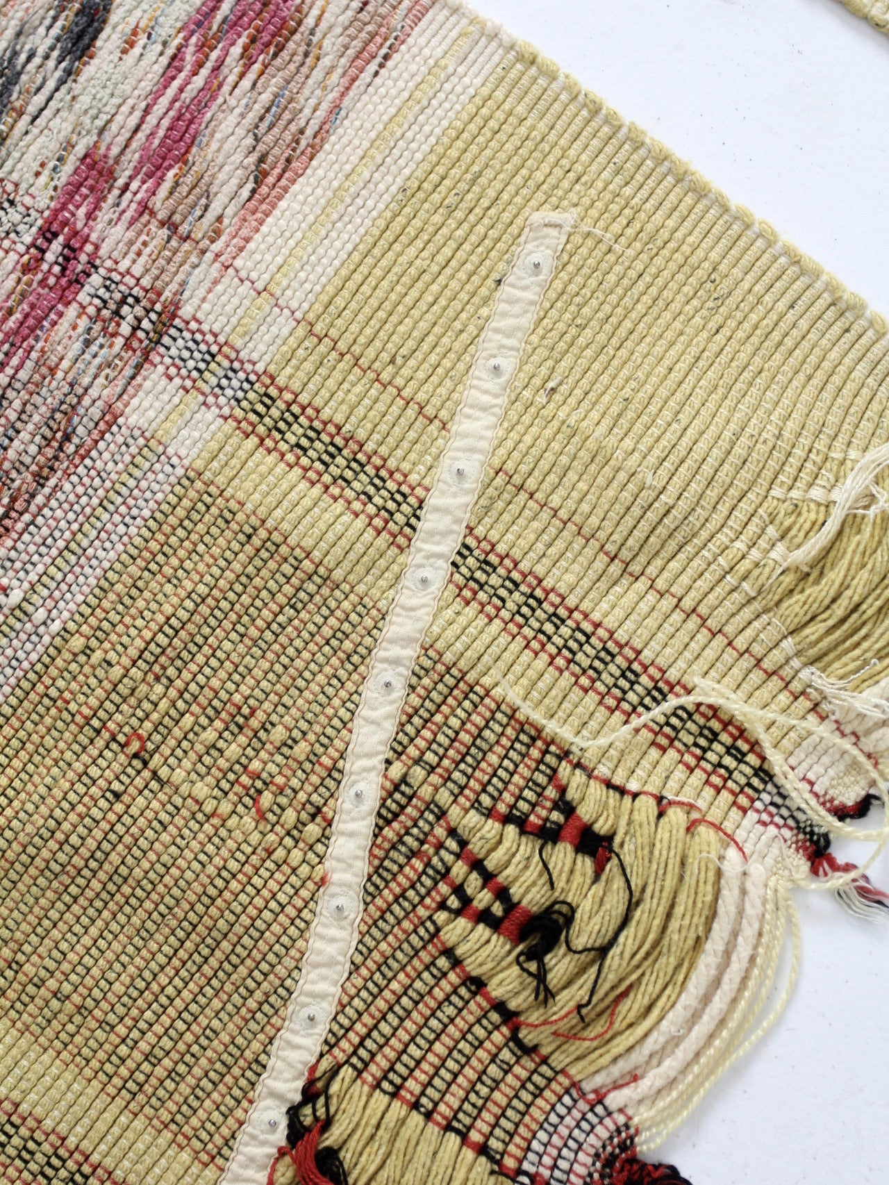 vintage American rag rugs pair