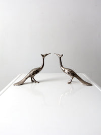 mid-century peacock figurines pair