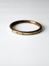 vintage brass & bone bangle