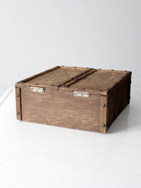 vintage wooden double lid box