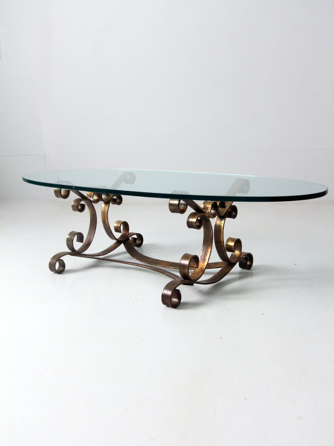 mid-century scroll coffee table