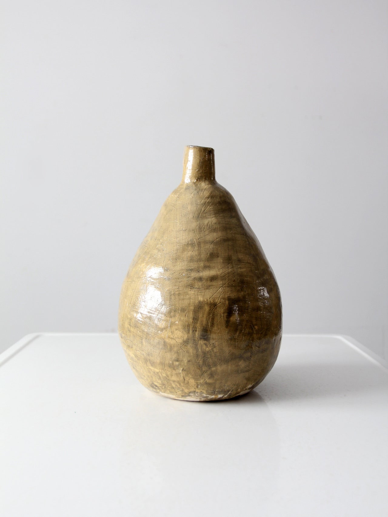 vintage free form studio pottery vase