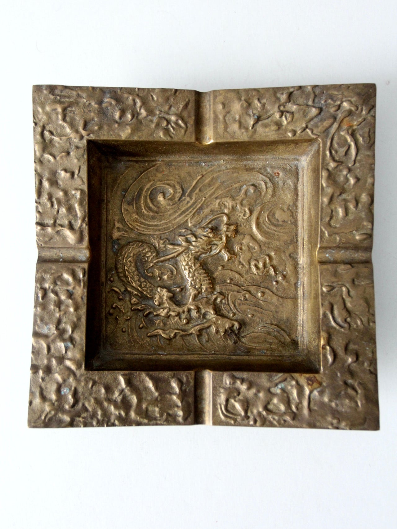 vintage brass ashtray