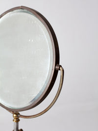 antique brass shaving mirror set
