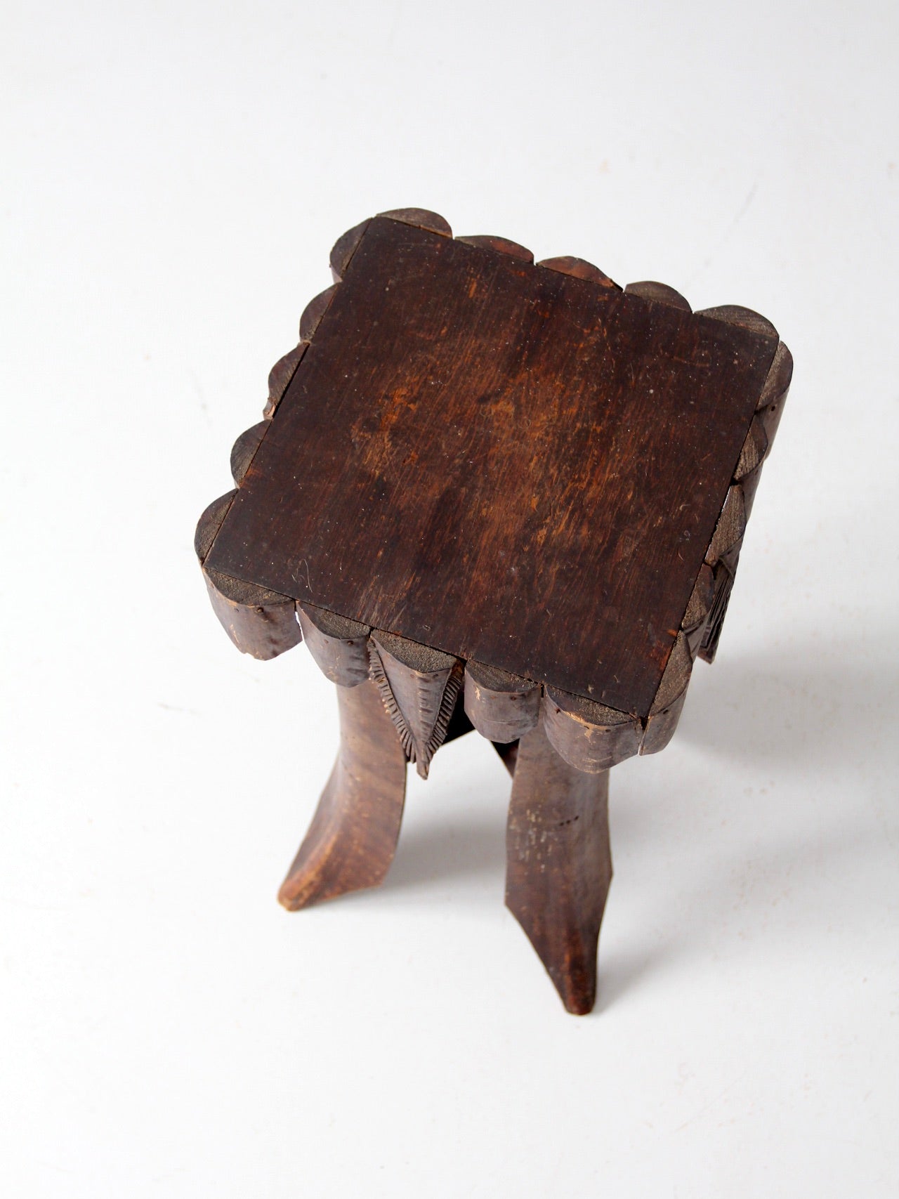 antique folk art palm frond table