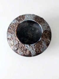 antique three footed bowl vase