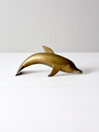 mid-century brass dolphin