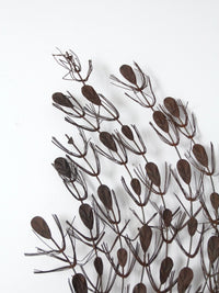 mid-century peacock wall decor