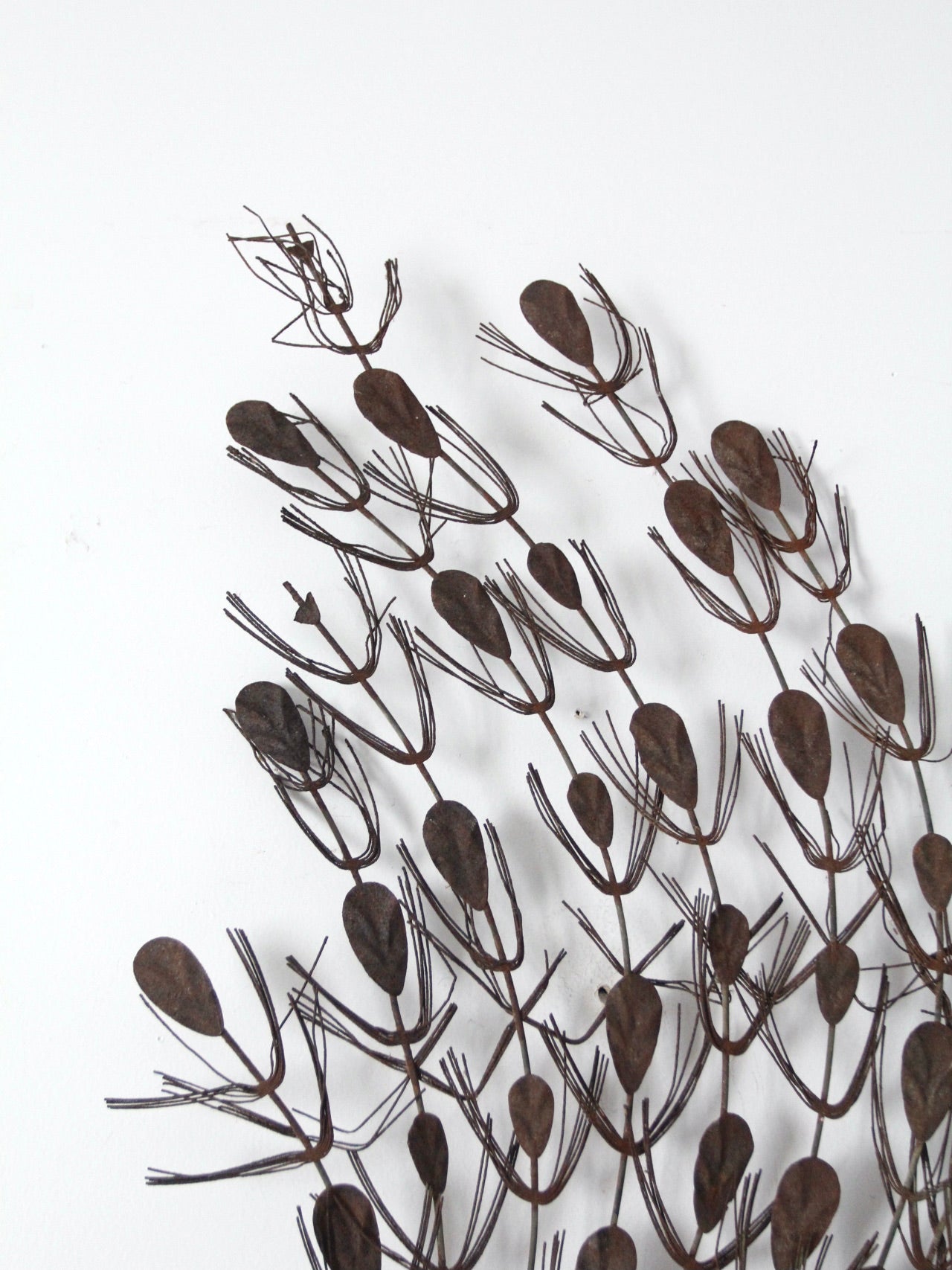 mid-century peacock wall decor