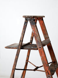 vintage rustic wooden ladder