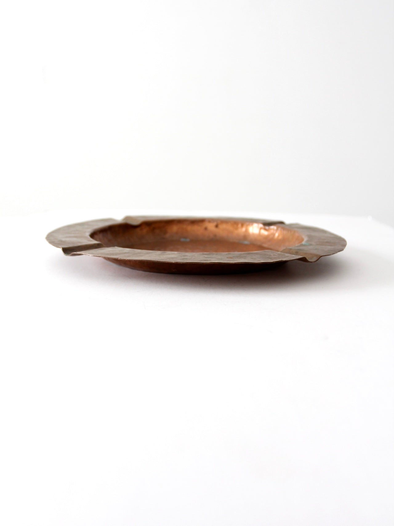 vintage hammered copper ashtray