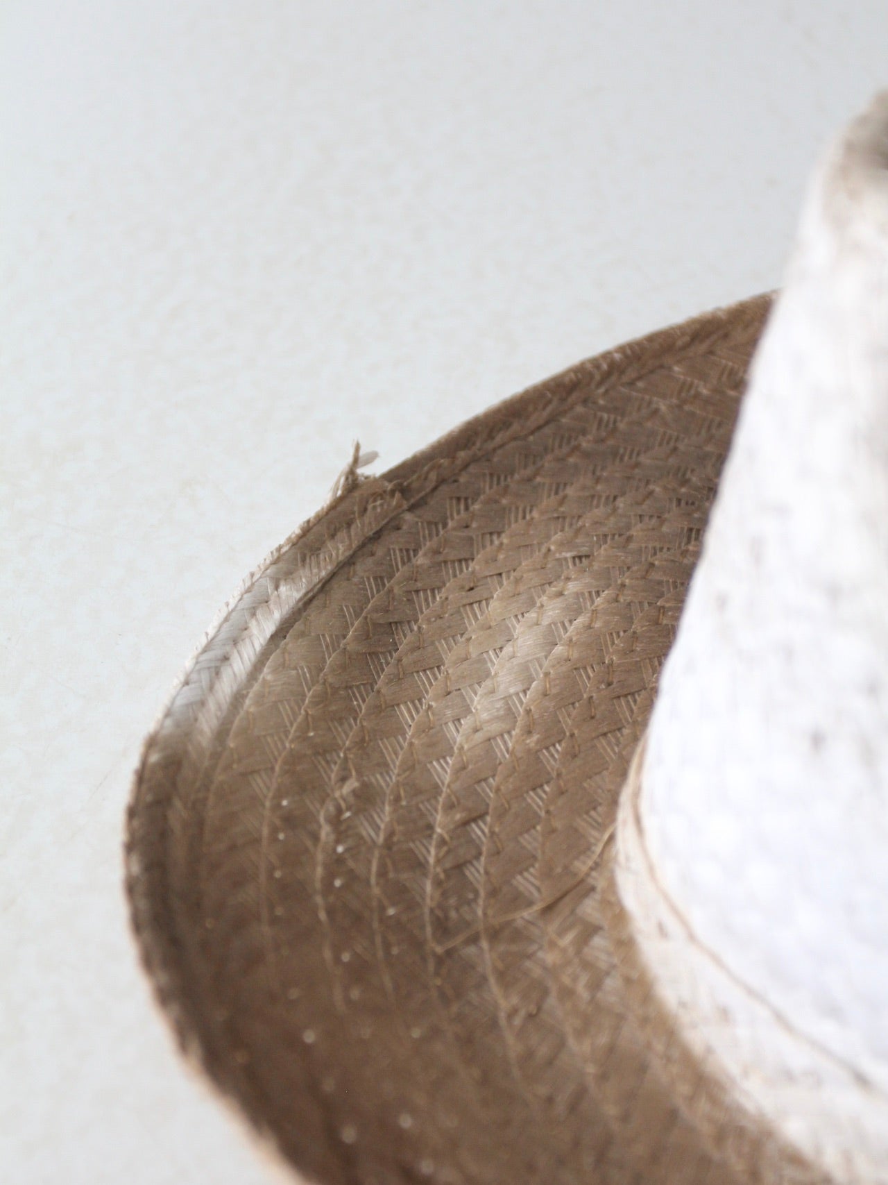 vintage white straw cowboy hat
