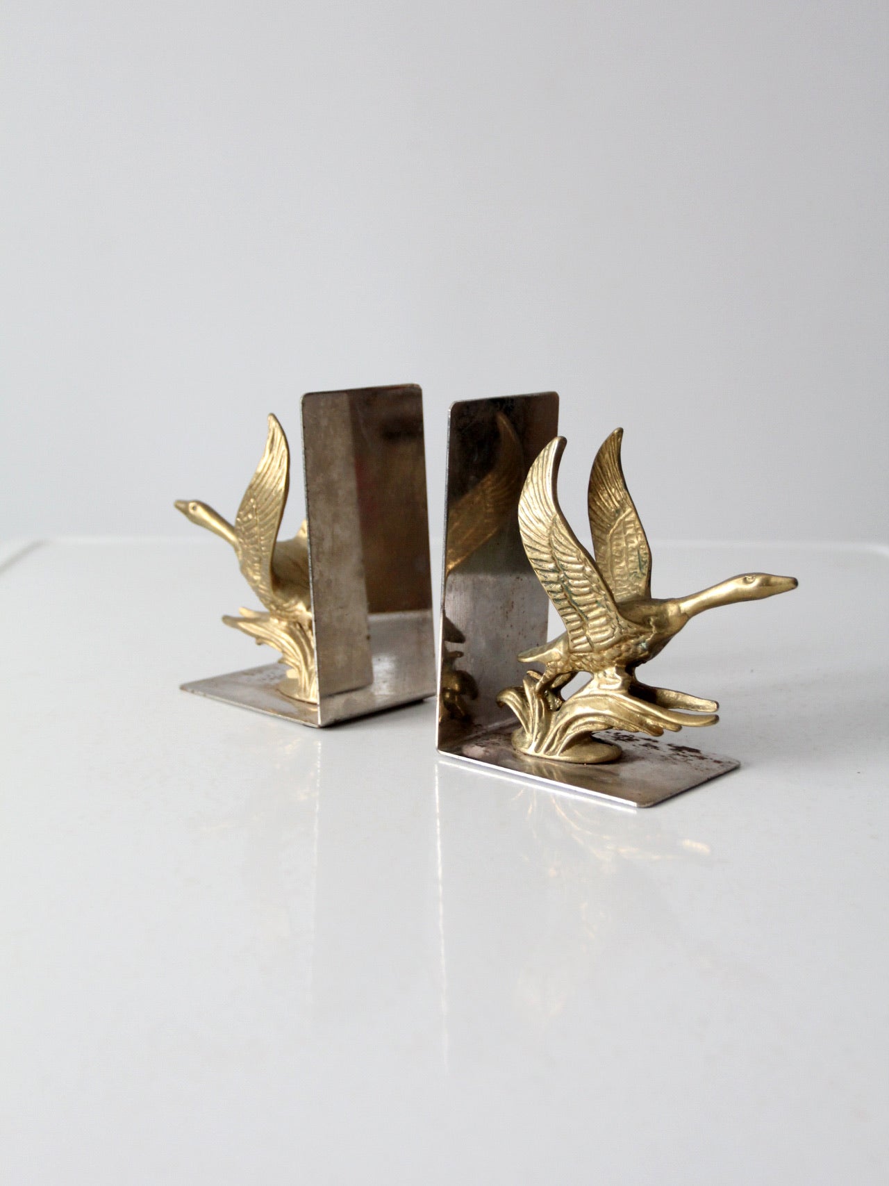 mid-century duck bookends