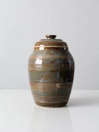 vintage studio pottery jar