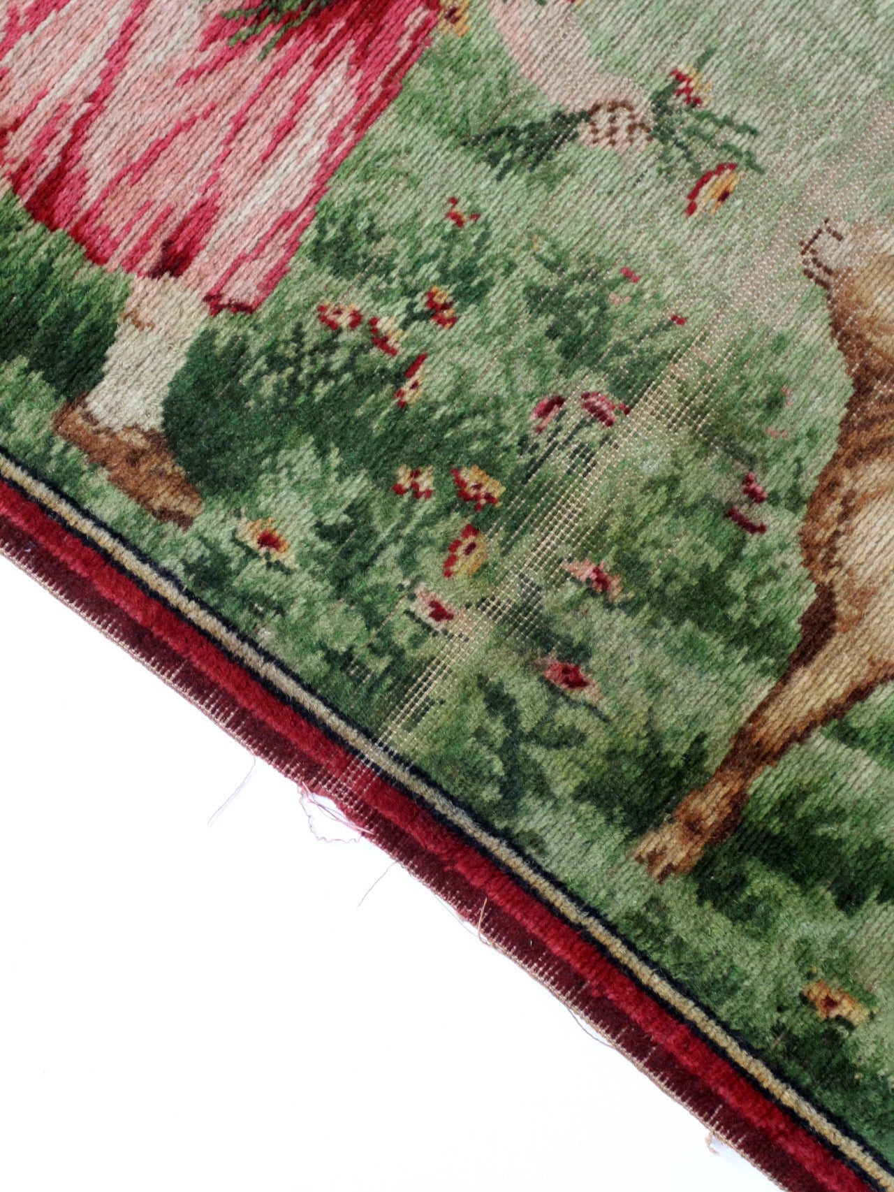 antique woven tapestry wall hanging