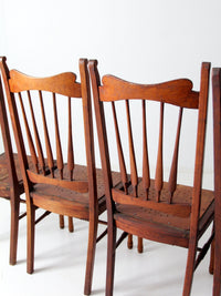 antique wooden dining chairs set/4