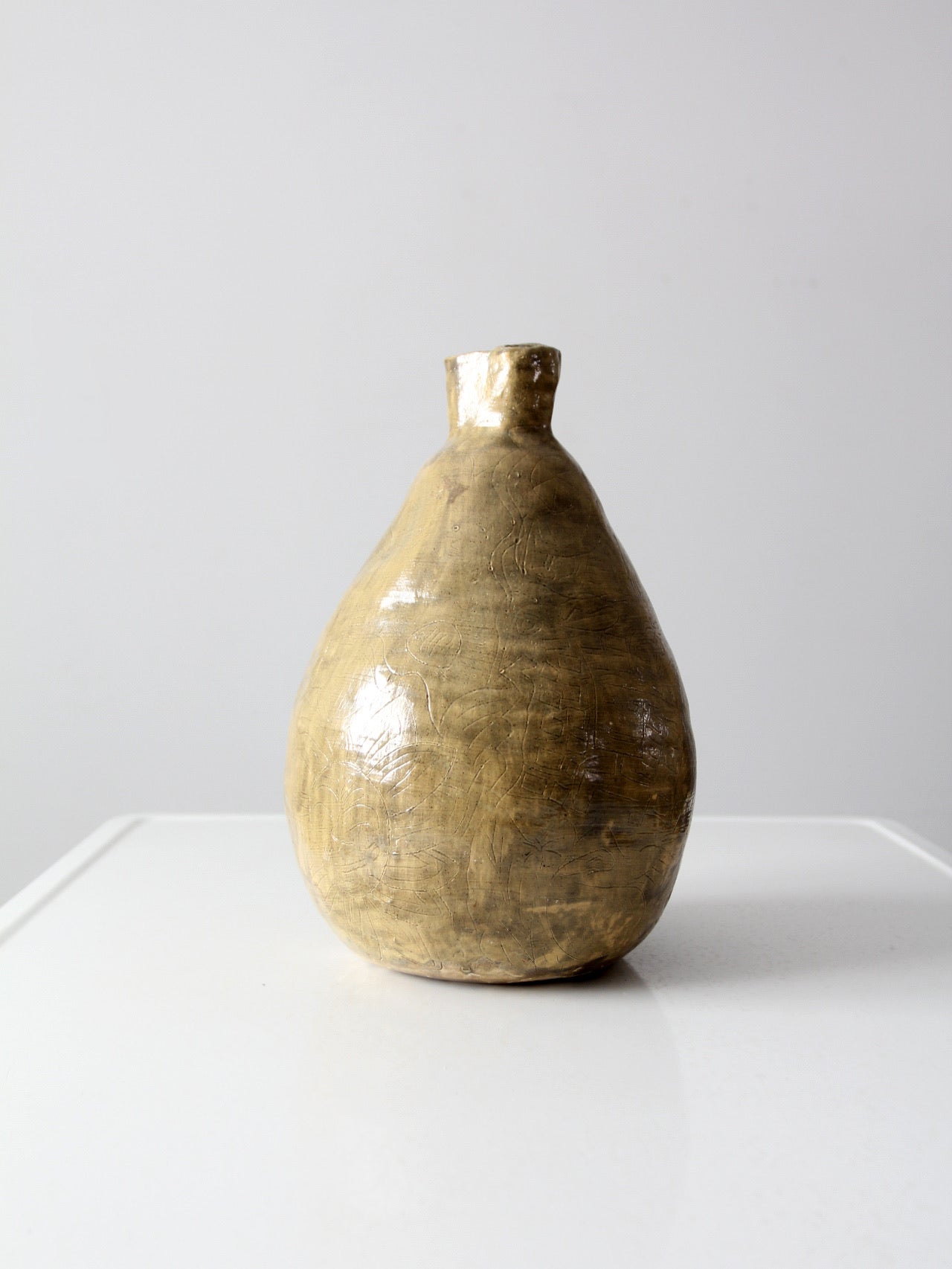 vintage free form studio pottery vase