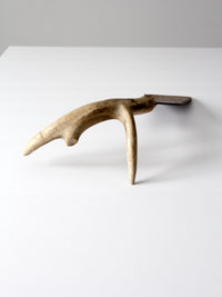 vintage cleaver with antler handle