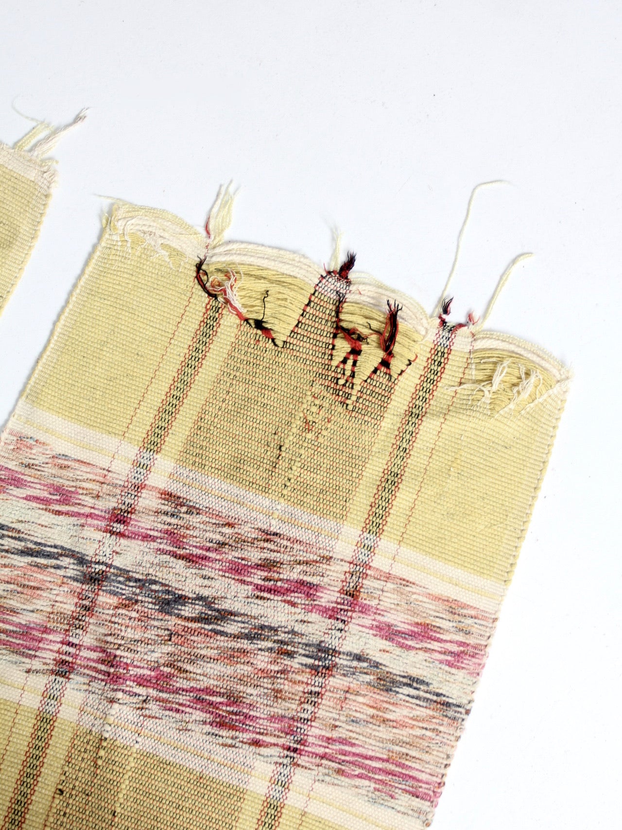 vintage American rag rugs pair