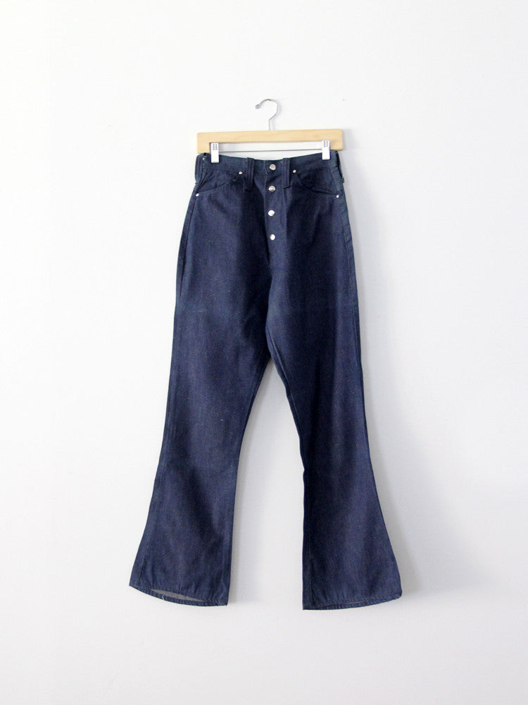 vintage 70s high waist denim flare jeans by Stephen Western – 86