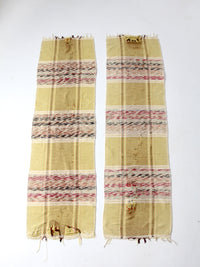 vintage American rag rugs pair