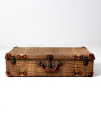antique wicker suitcase