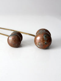 antique copper liquor ladles