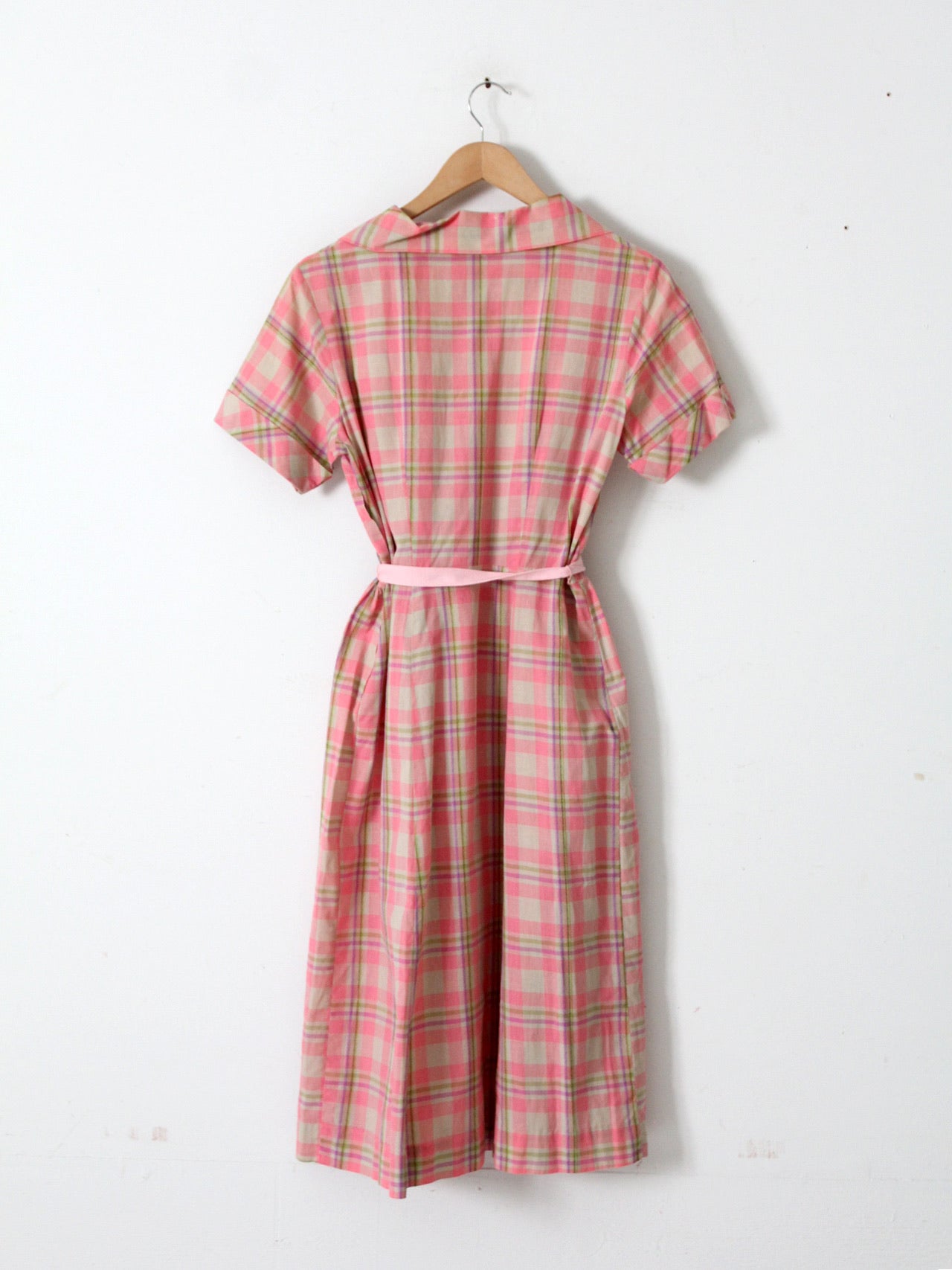 vintage 50s plaid dress