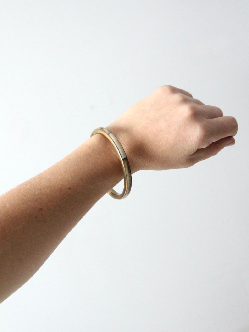 vintage brass & bone bangle