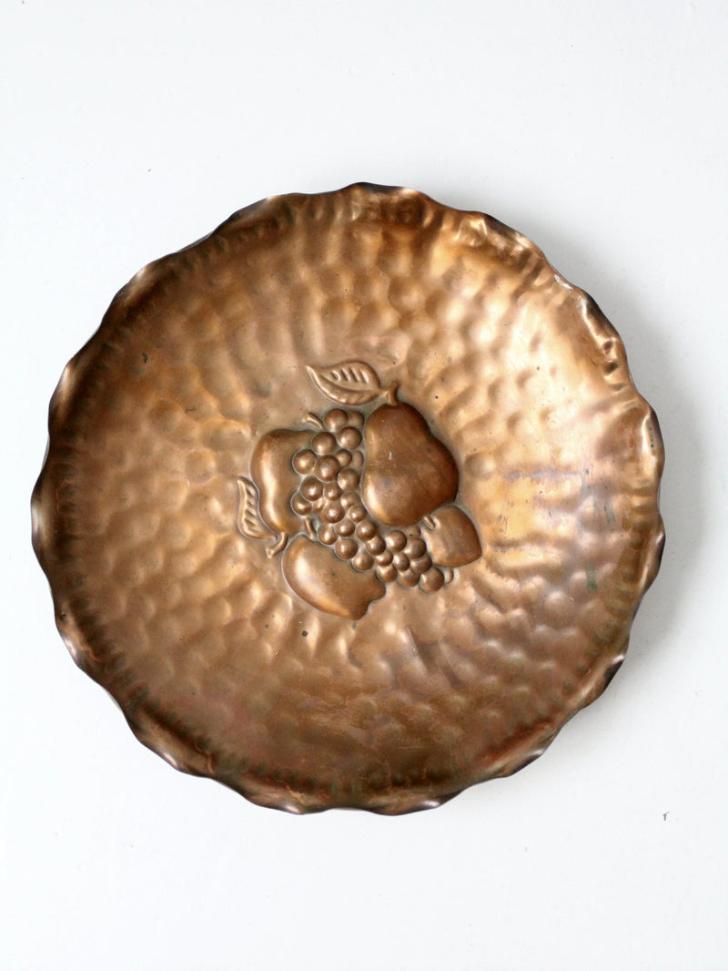 vintage copper decorative wall plate