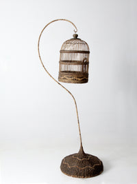 vintage wicker bird cage with stand