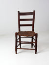 antique splint weave seat chair