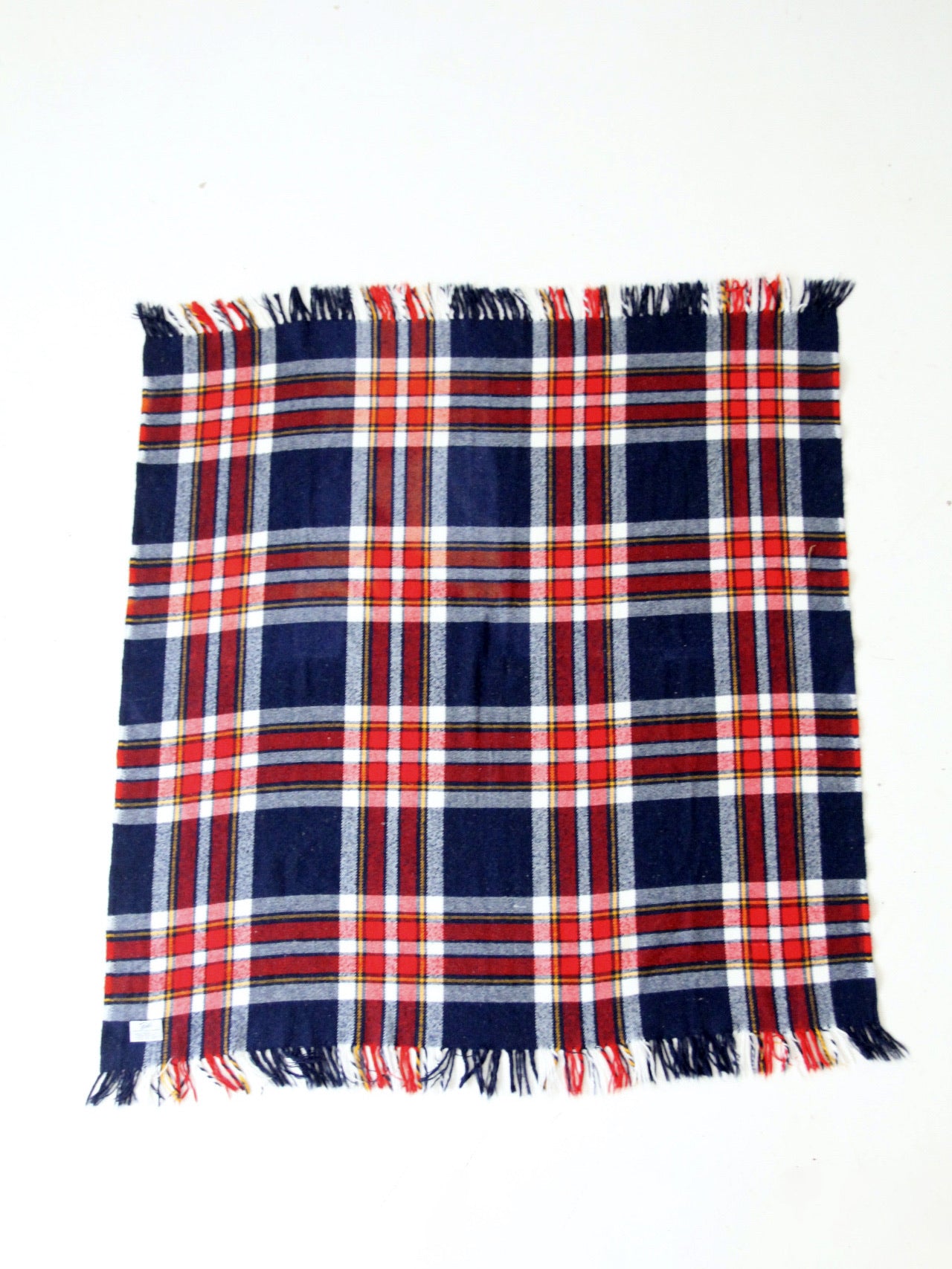 vintage plaid throw blanket