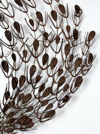 mid-century peacock wall decor