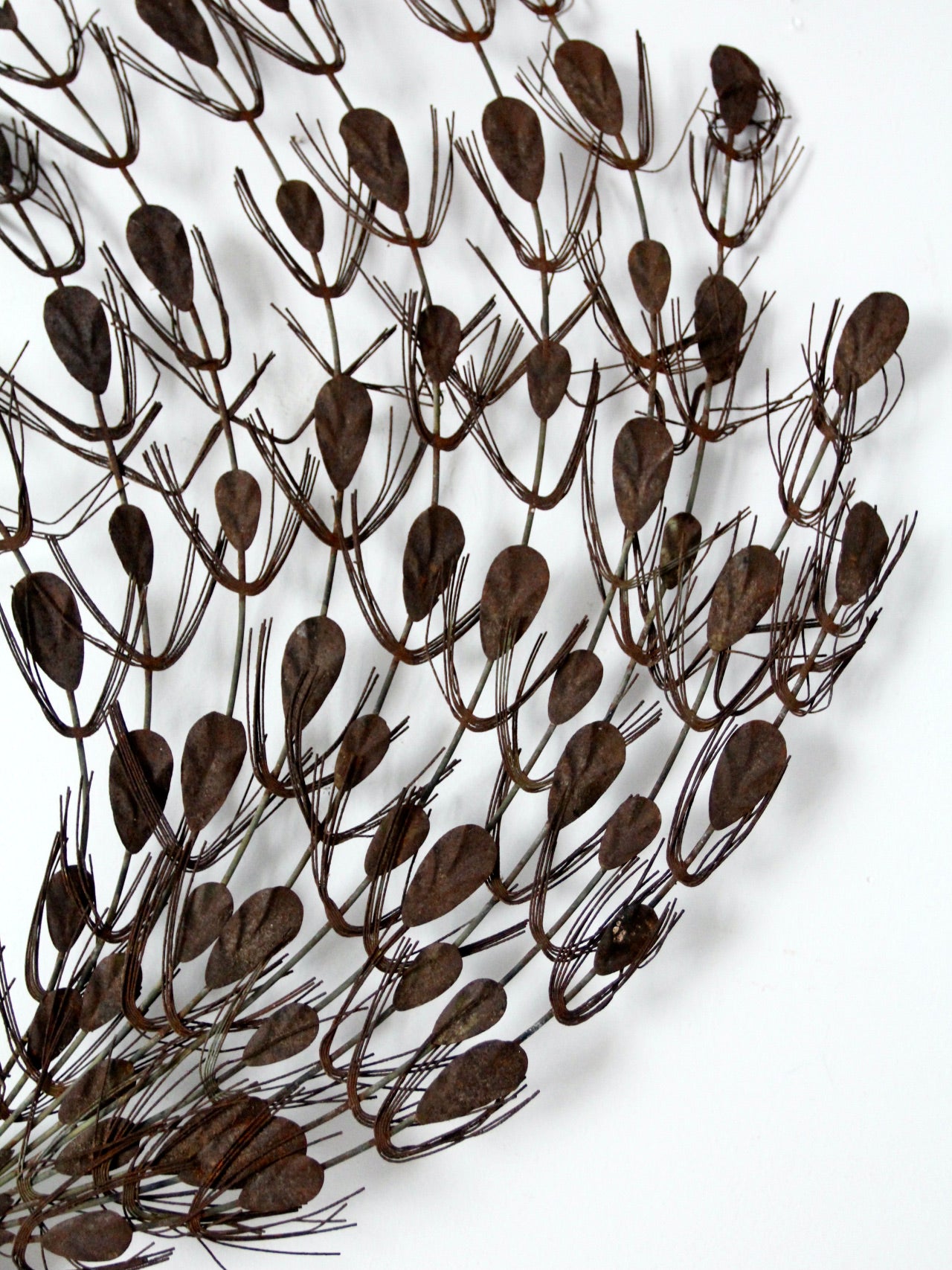 mid-century peacock wall decor