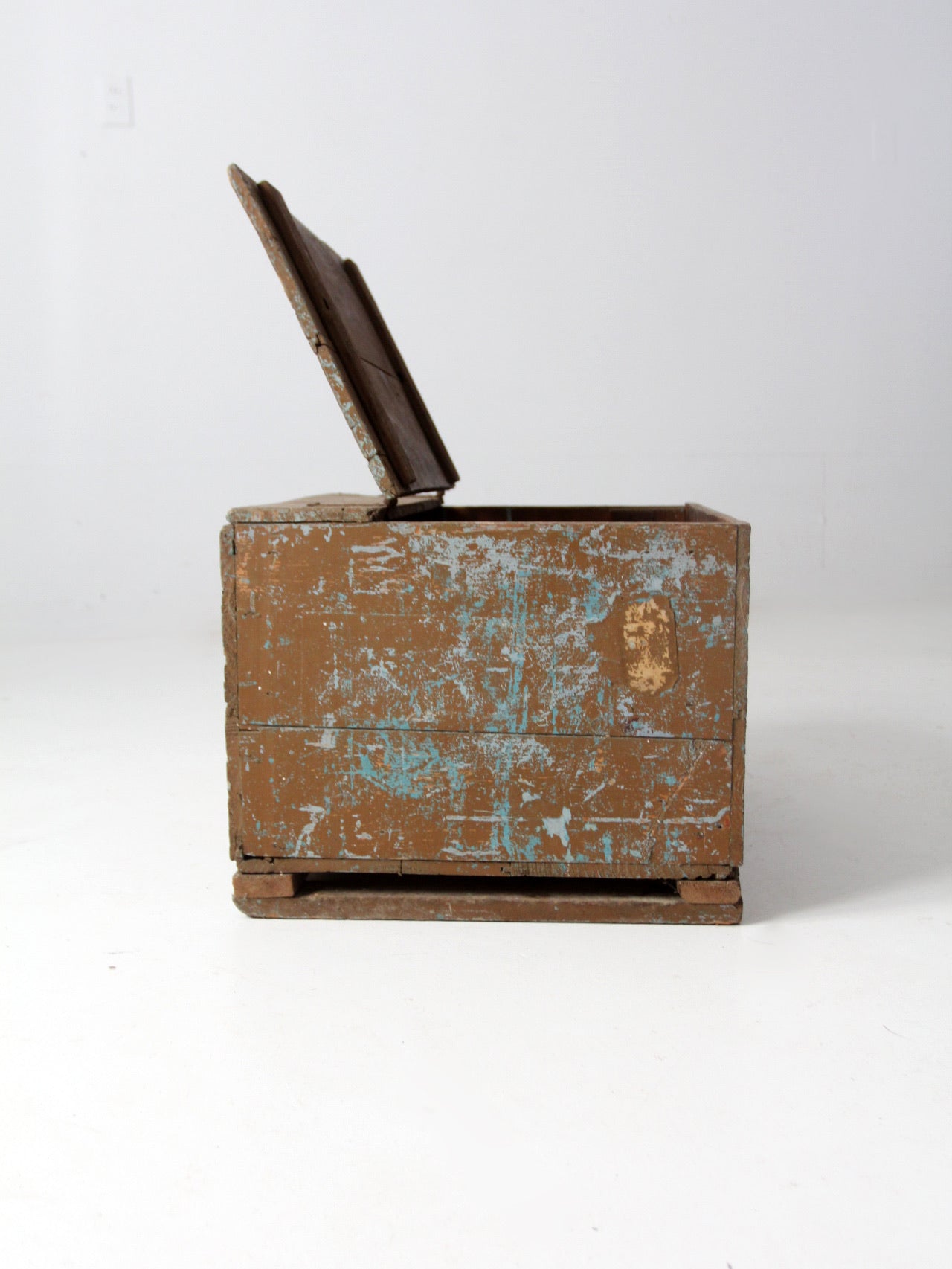 vintage rustic wooden storage box