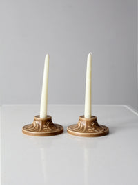 antique Rookwood Pottery candlestick holders pair