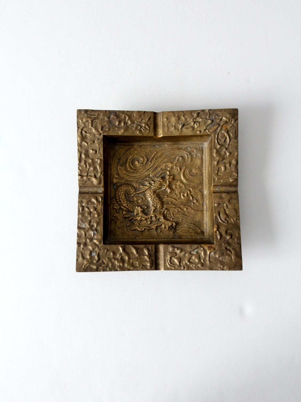 vintage brass ashtray