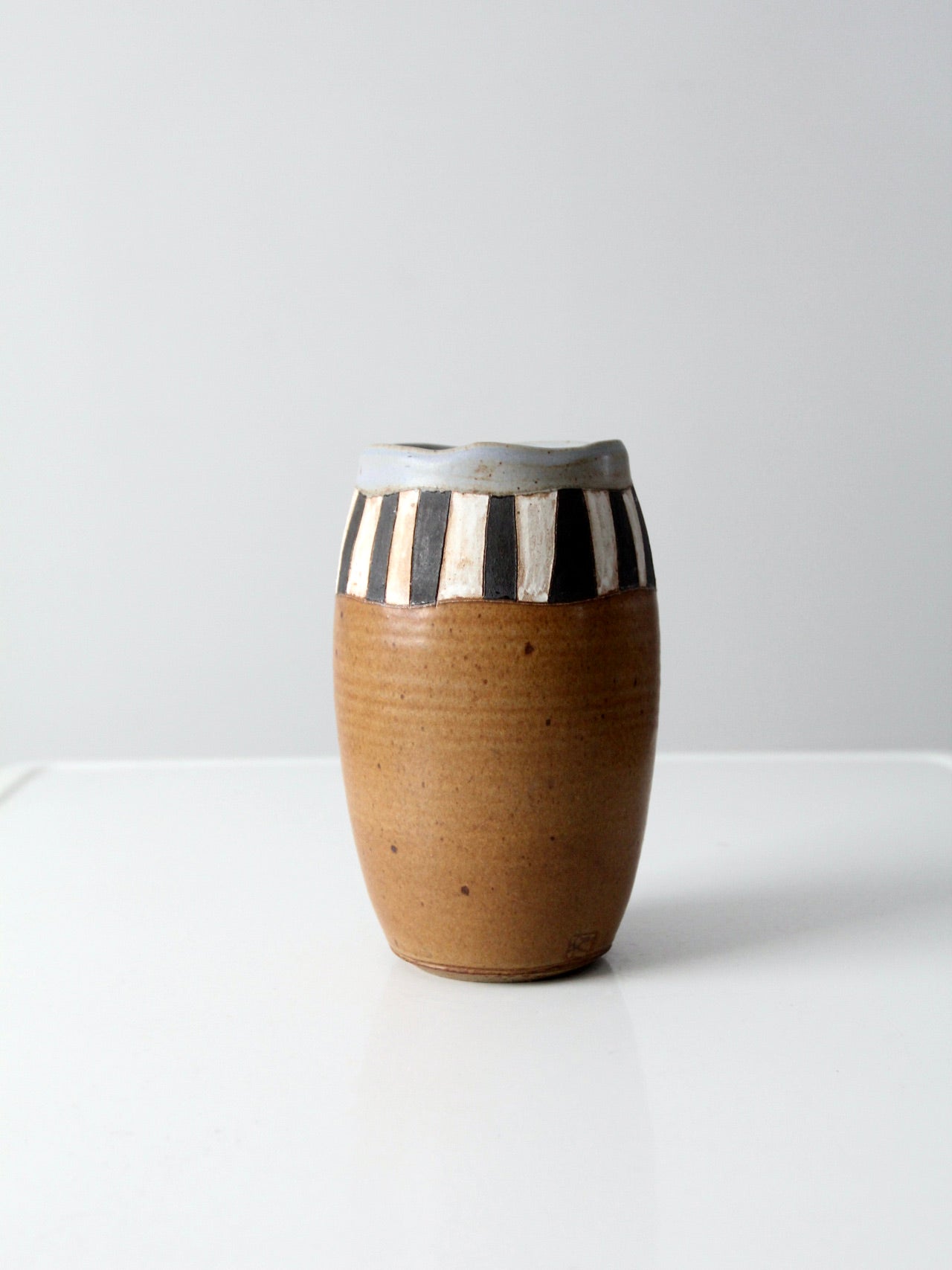 vintage signed studio pottery vase