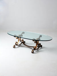 mid-century scroll coffee table