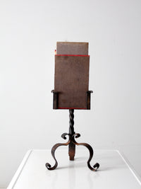 antique oversize matchbox with stand