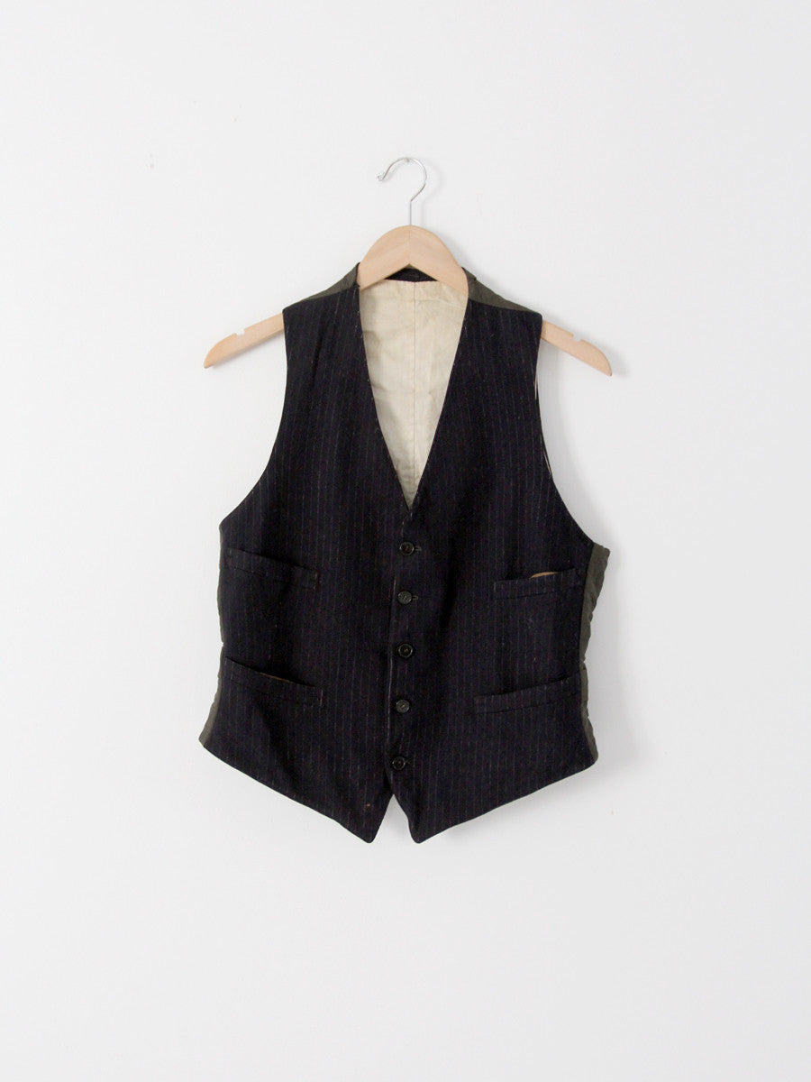トップス Early 20th Century Black Wool Gilet Early 20th Century Black Wool Gilet