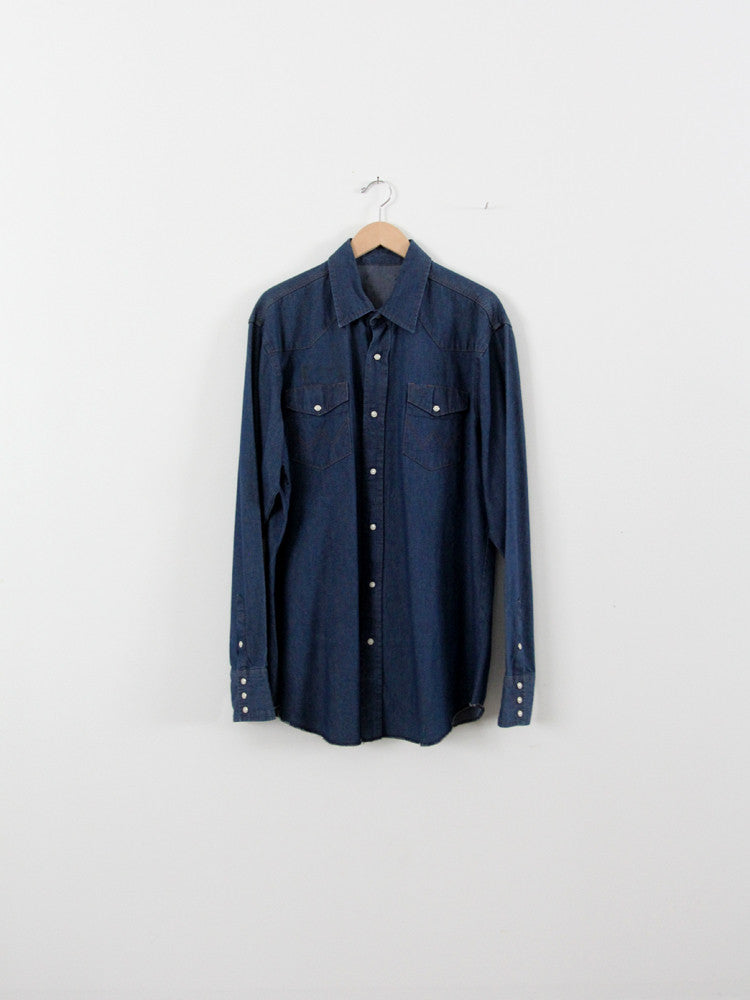 vintage 70s Wrangler denim shirt – 86 Vintage