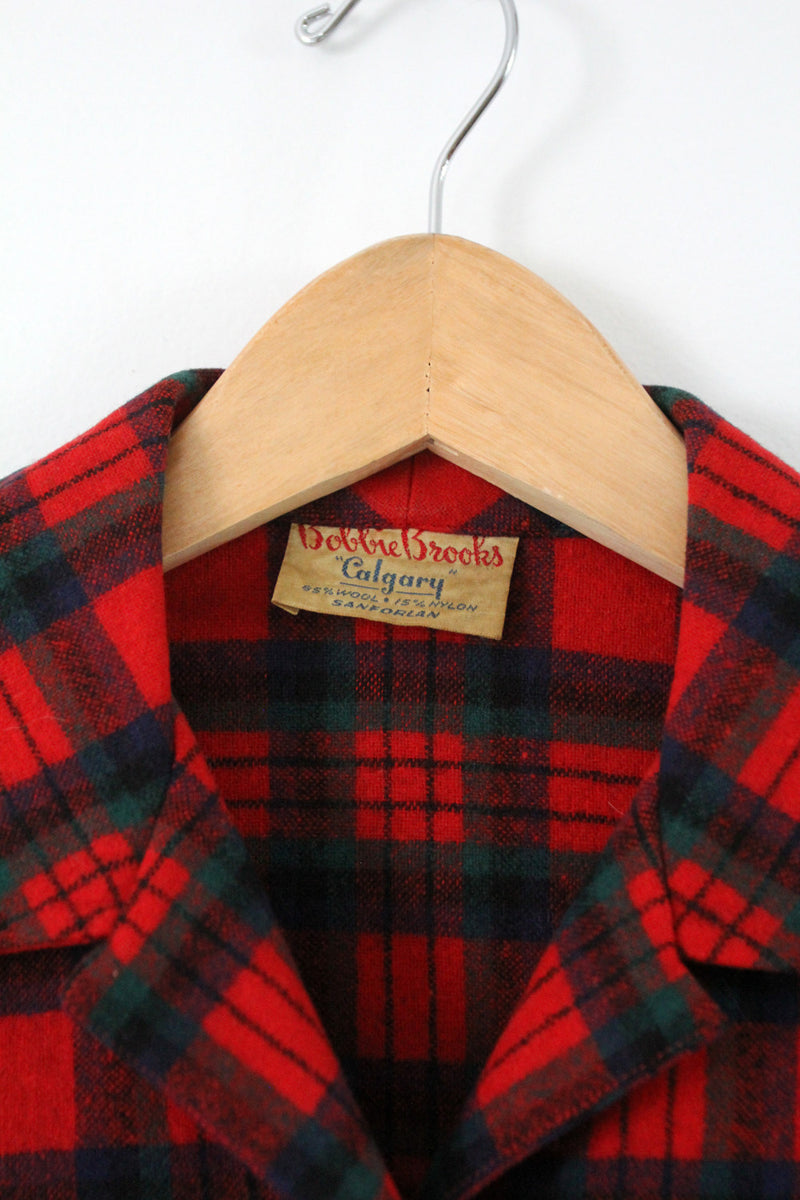 vintage 50s Bobbie Brooks plaid jacket