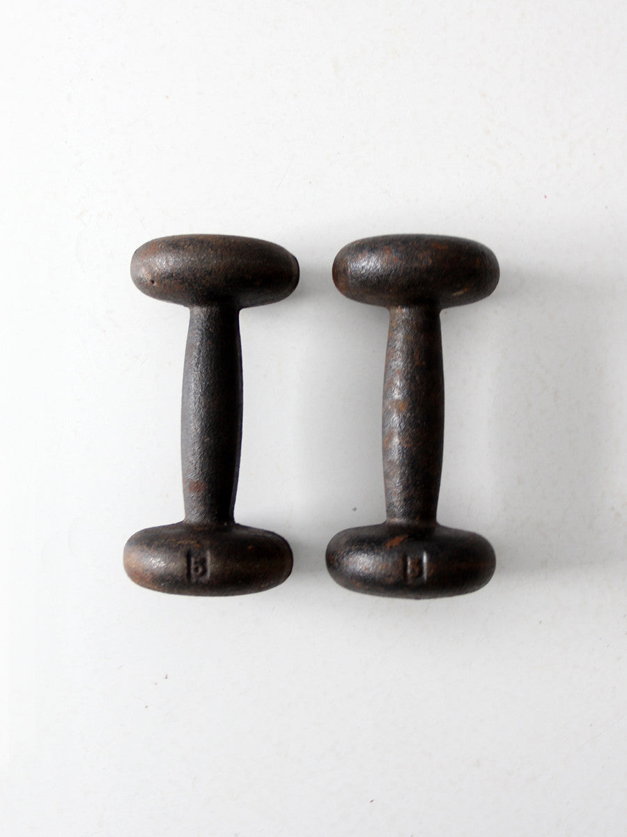 vintage 5 lb hand weights 86 Vintage