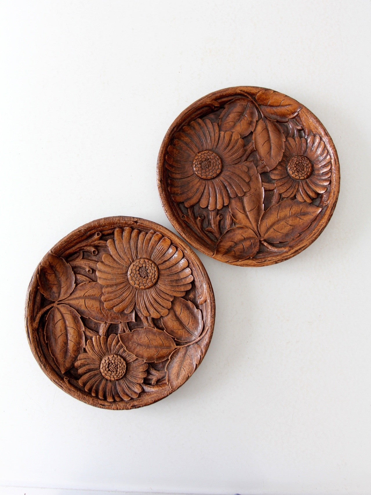 vintage wood plates