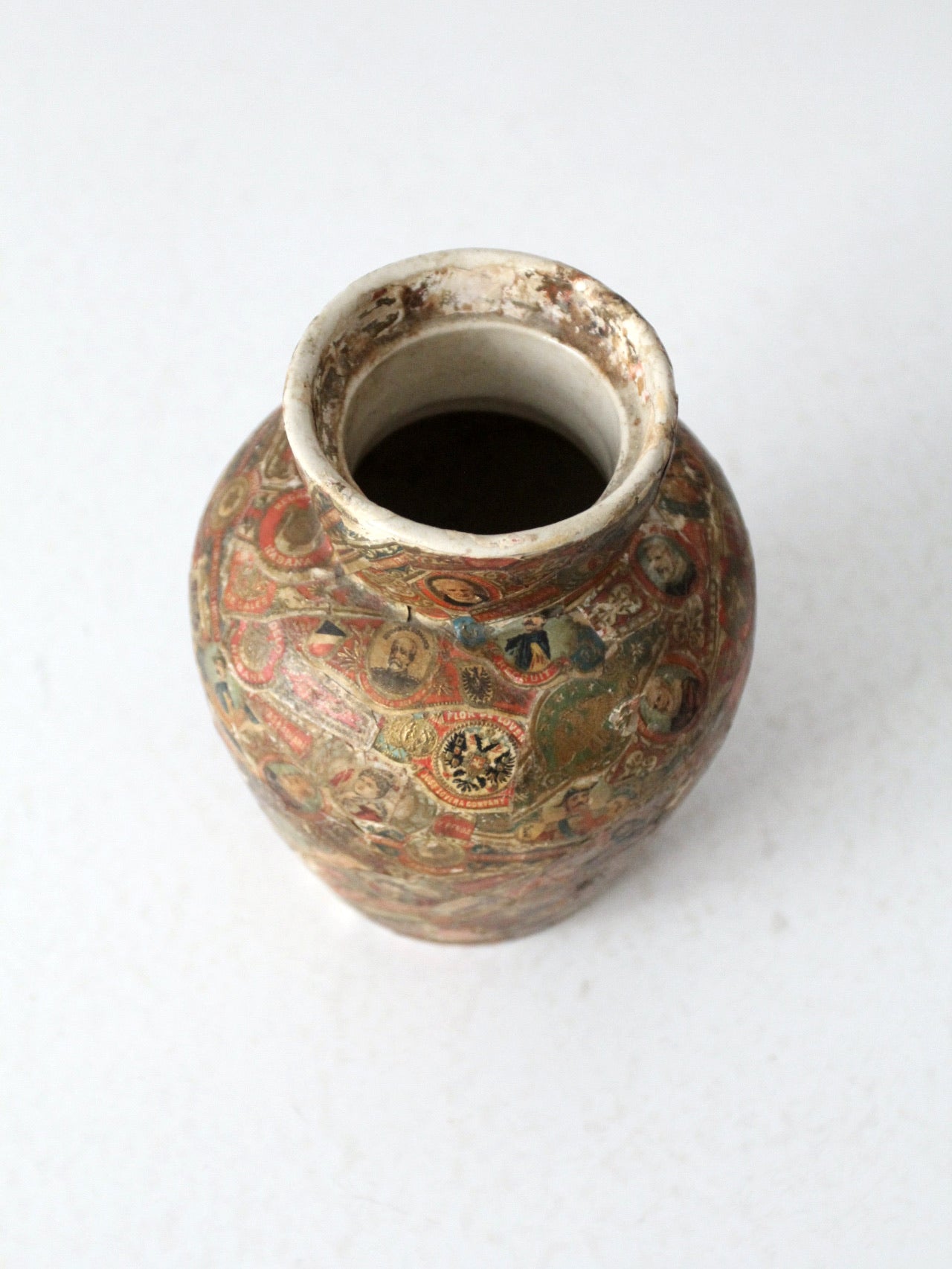 vintage cigar band vase