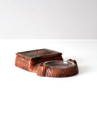 vintage Syroco cigarette box with ashtray