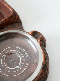 vintage Syroco cigarette box with ashtray